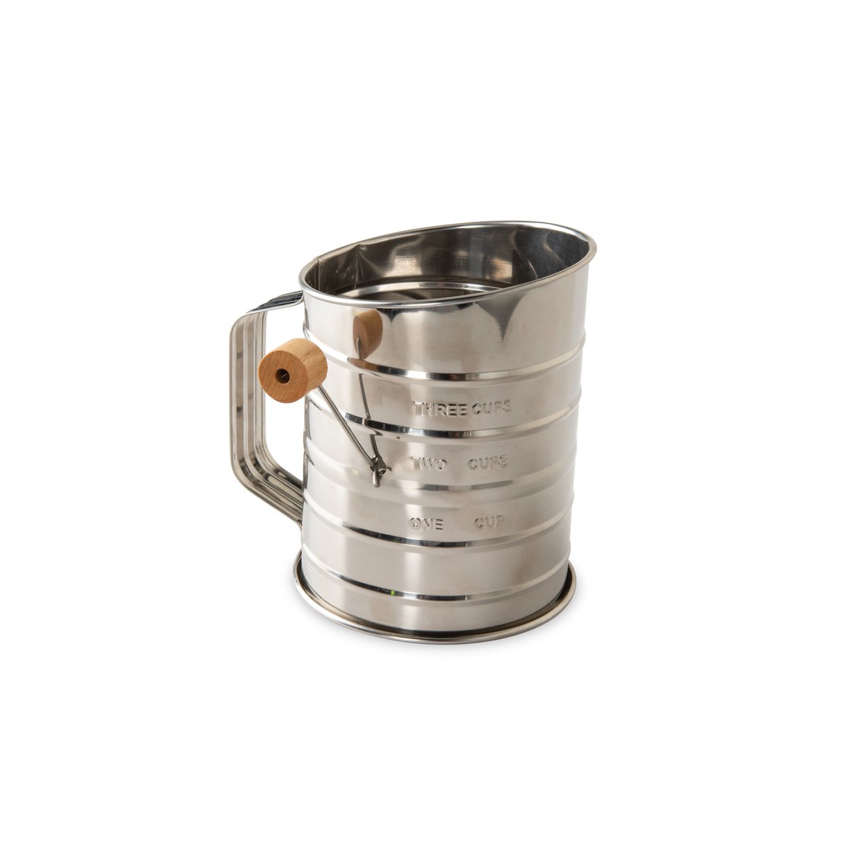 Nordic Ware Mjölsikt med trähandtag Rostfritt stål | Skandinavisk Design | Övriga köksredskap | Silverfärgad