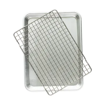 Naturals quarter sheet ugnsplåt med galler - Silver - Nordic Ware