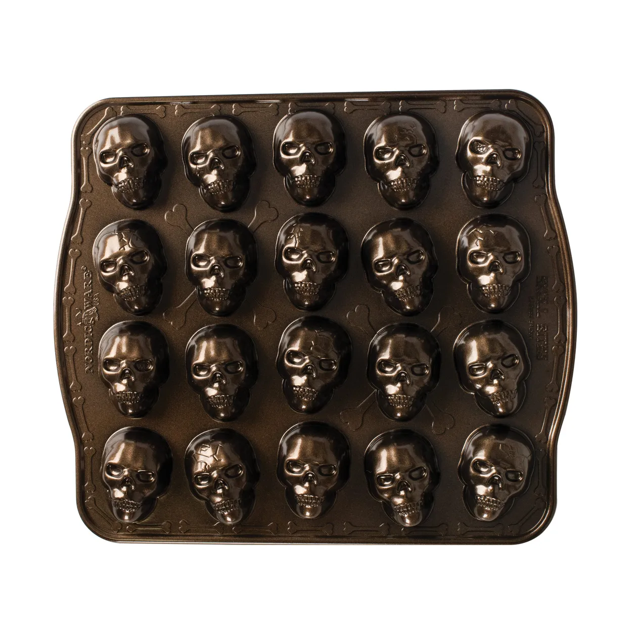 Nordic Ware Skull Bites bakform Brons | Skandinavisk Design | Kakformar & Pepparkaksformar | Brun