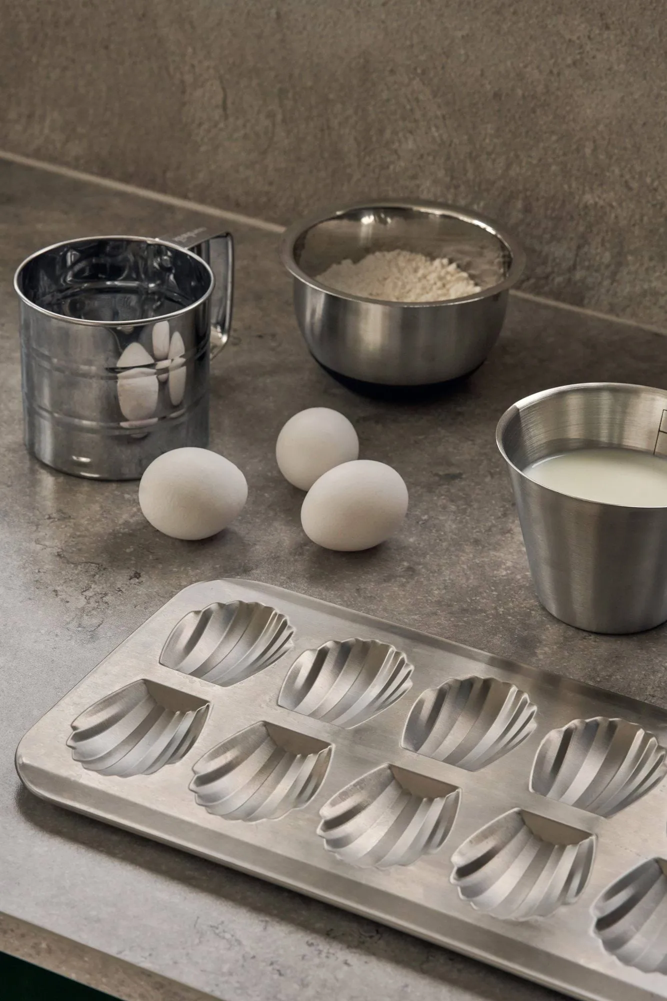 BAKE madeleineform, Rostfritt stål, 12st Nordwik