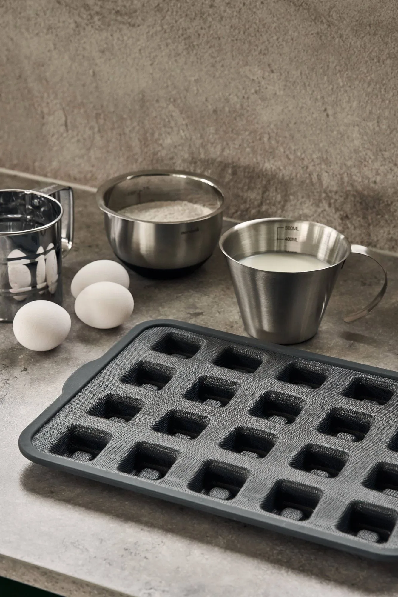 BAKE silikonform med förstärkt ram, Kvadrat, 20st Nordwik