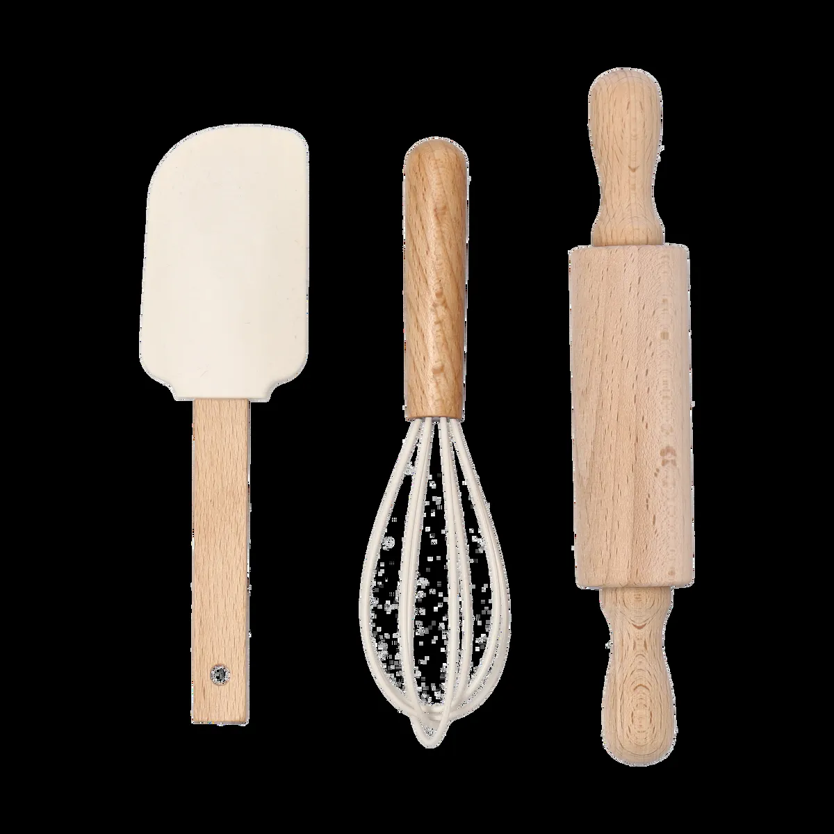 Nordwik Nordwik bakredskap i silikon för barn 3 delar Creme