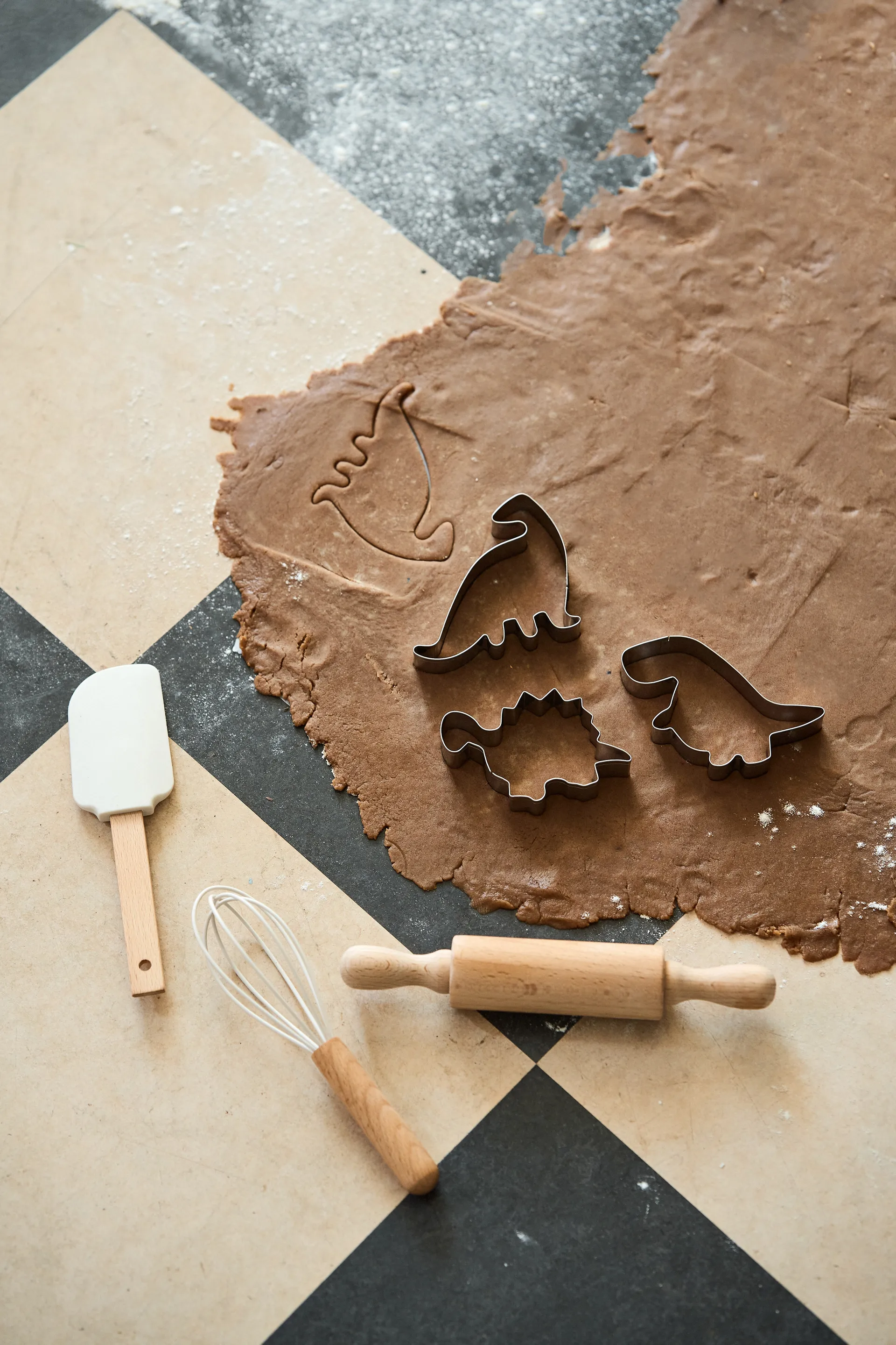 Nordwik bakredskap i silikon för barn 3 delar, Creme Nordwik