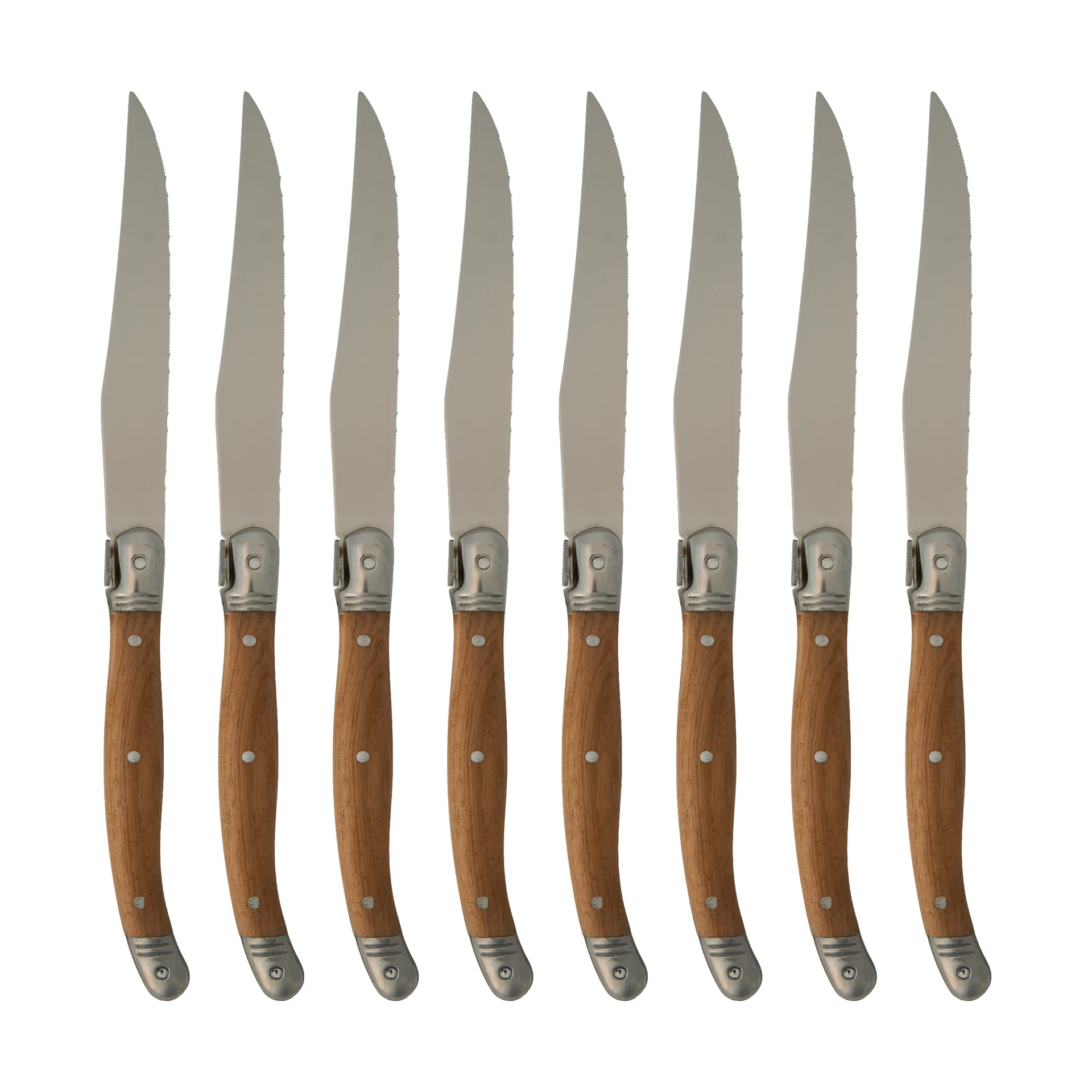 Nordwik grillkniv 8-pack, Rostfritt stål-trä Nordwik