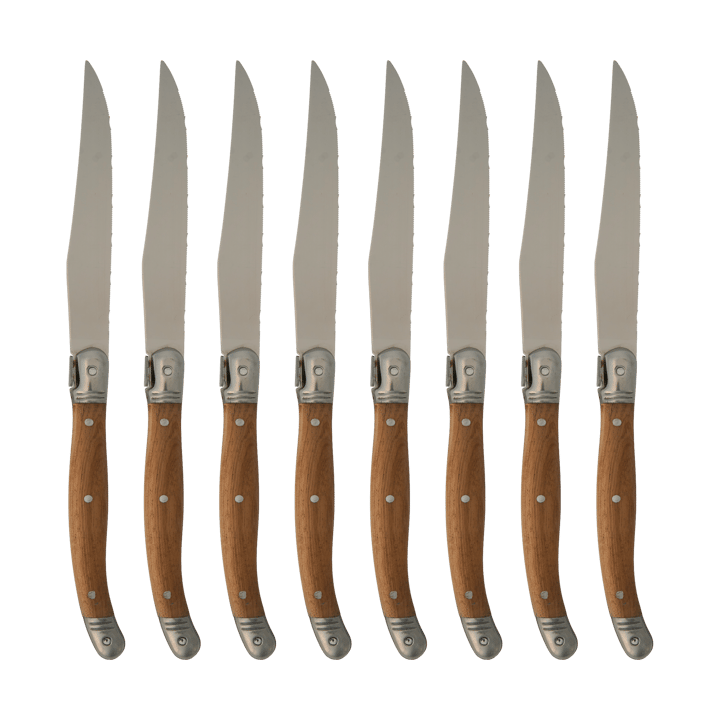 Nordwik grillkniv 8-pack, Rostfritt stål-trä Nordwik