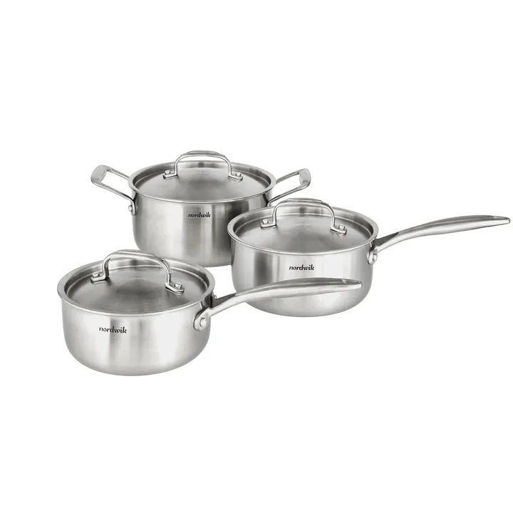 Nordwik grytset 3-ply 3 delar - 1,5 l, 2 l, 3 l - Nordwik