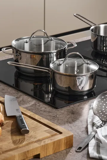 Nordwik kastrull med glaslock 1,3 L - Rostfritt stål - Nordwik