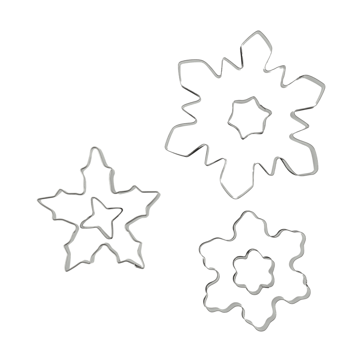 Nordwik pepparkaksform 3-delar - Snöflinga - Nordwik