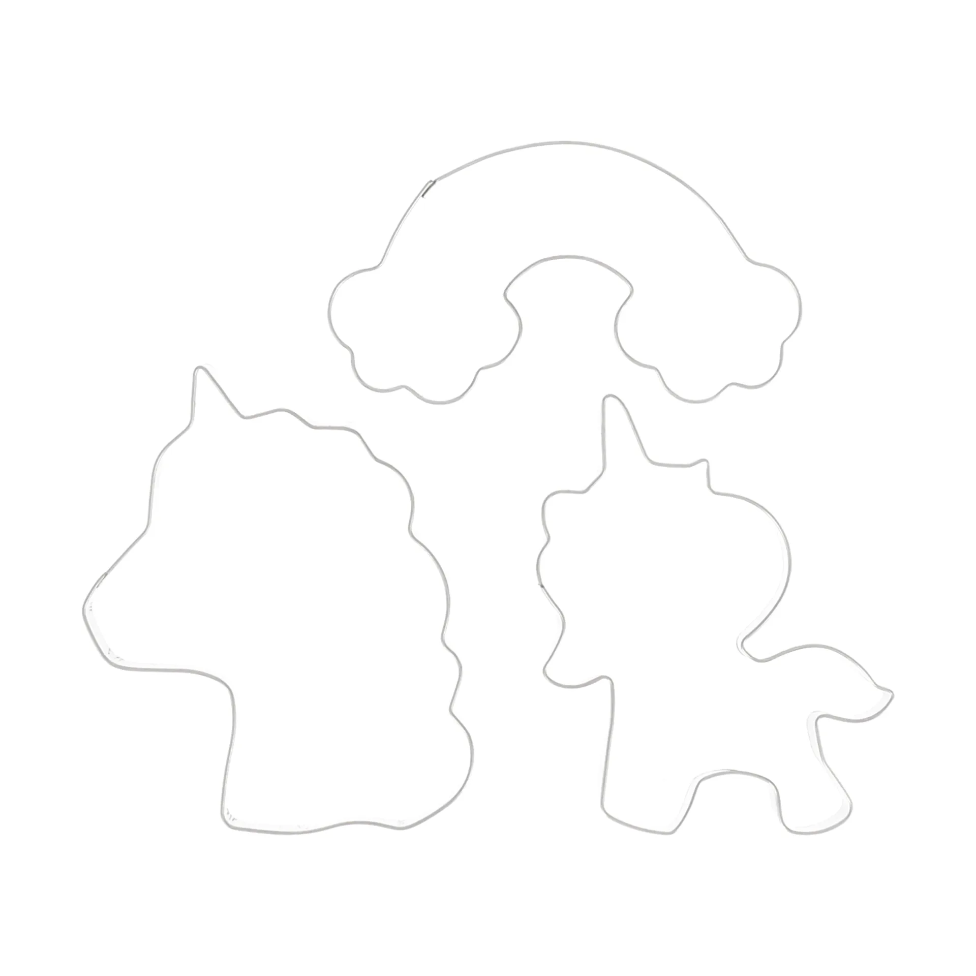 Nordwik pepparkaksform enhörning 3 delar, Rostfritt stål Nordwik