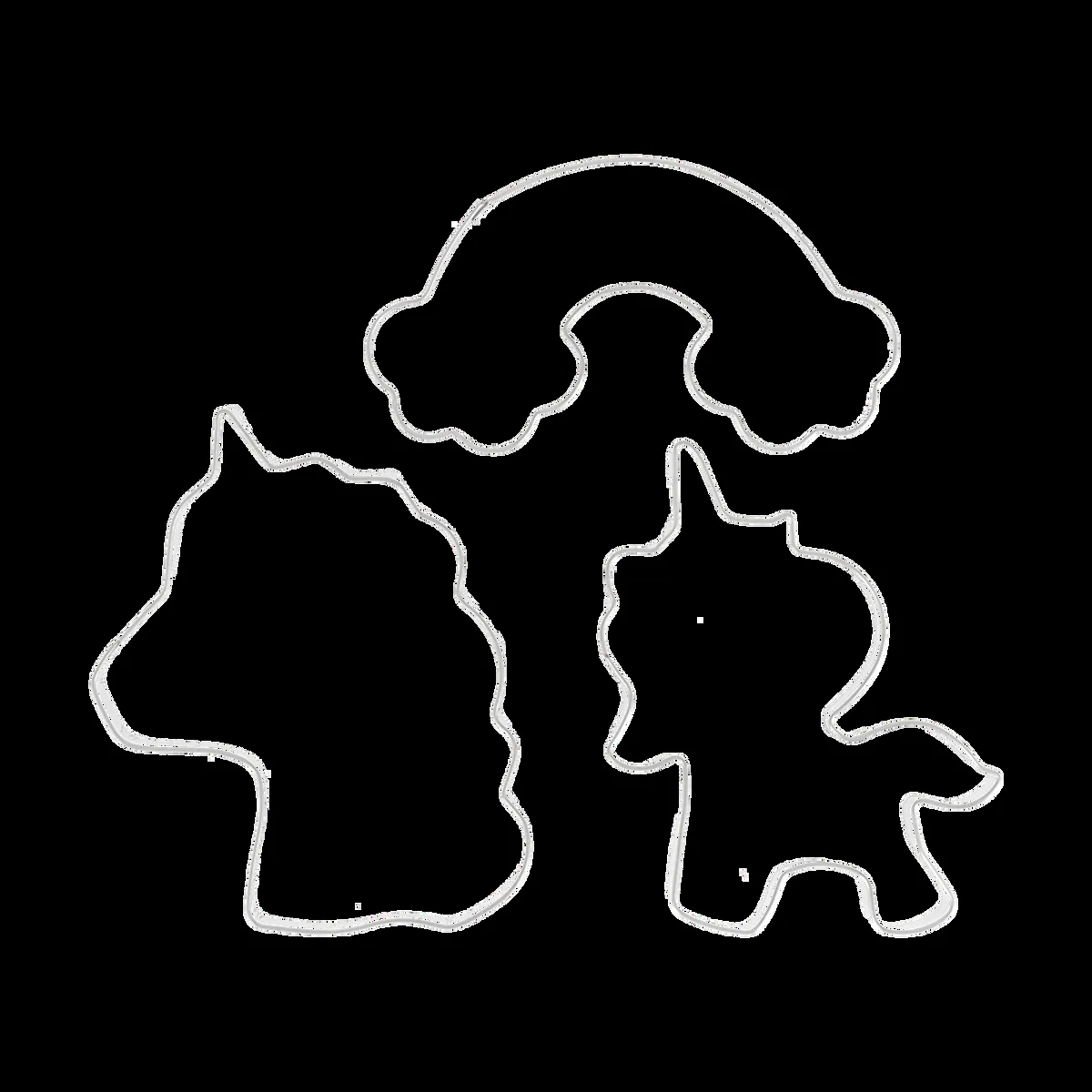 Nordwik Nordwik pepparkaksform enhörning 3 delar Rostfritt stål