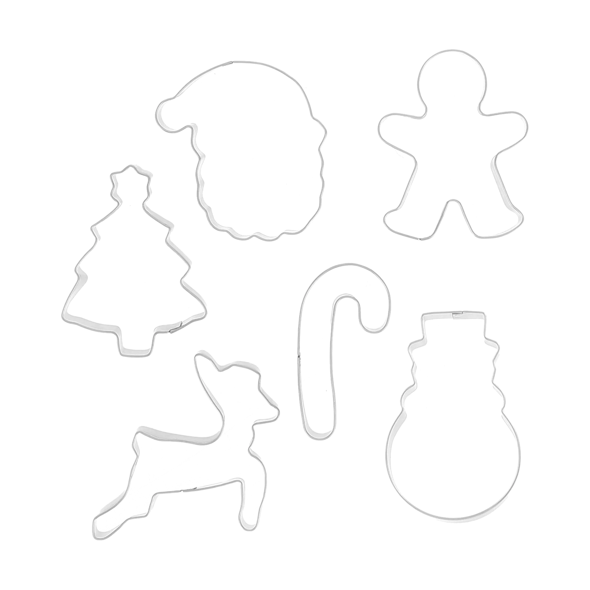 Nordwik pepparkaksform jul 6 delar, Rostfritt stål Nordwik