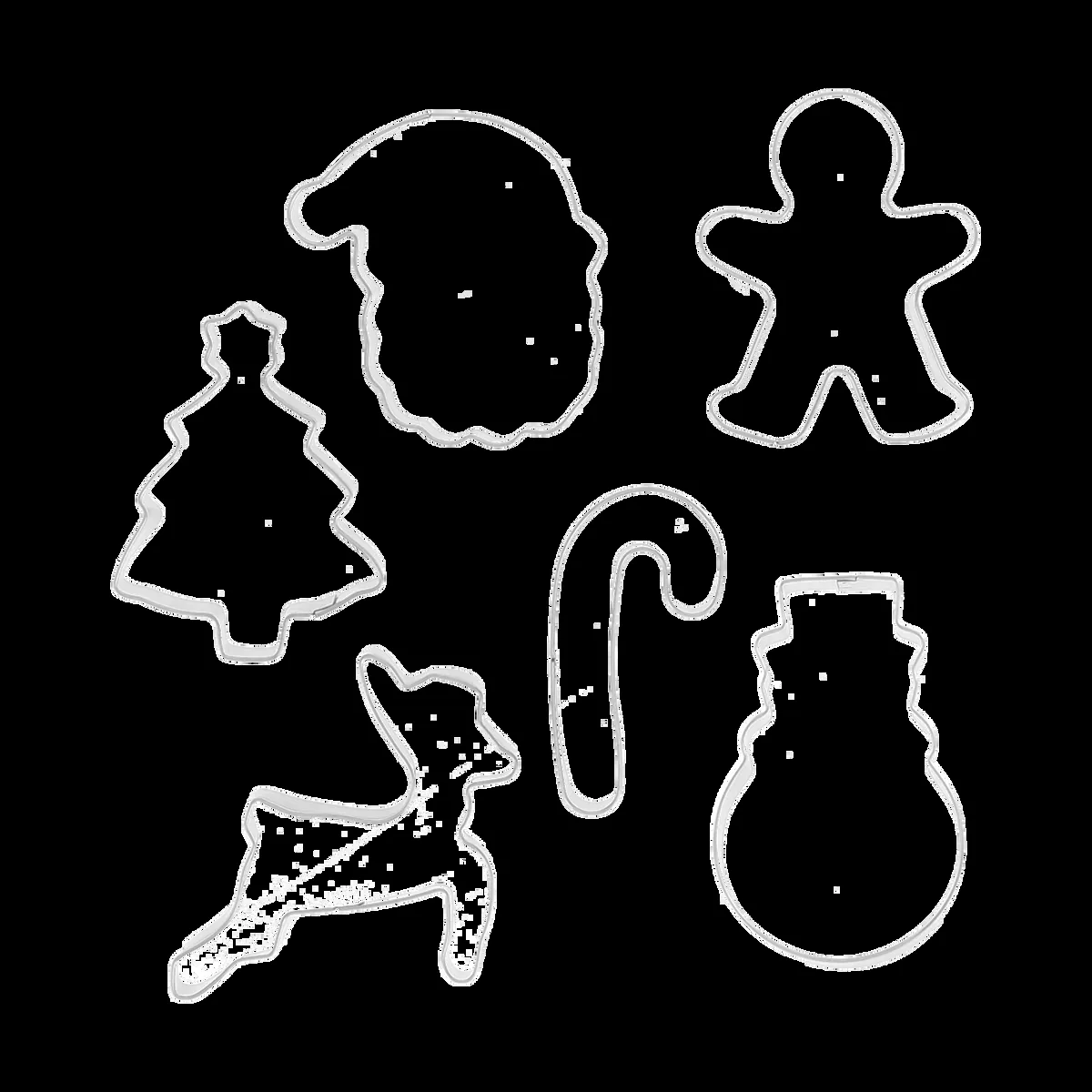 Nordwik Nordwik pepparkaksform jul 6 delar Rostfritt stål