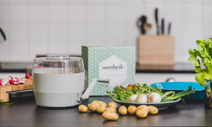 Potatisskalare med vev & salladsslunga 2-i-1, Vit Nordwik