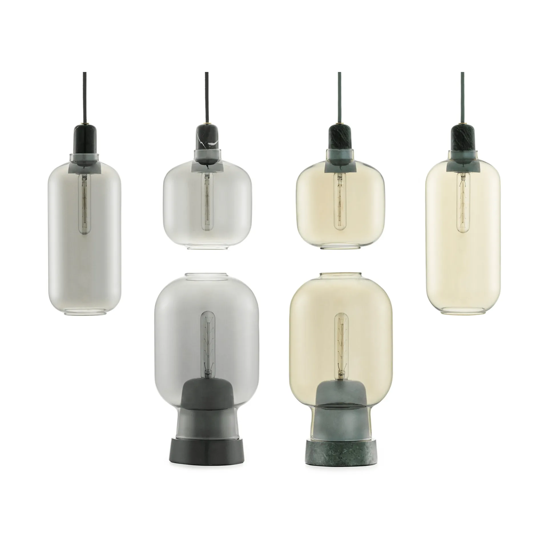 Amp lampa stor, grå-svart Normann Copenhagen