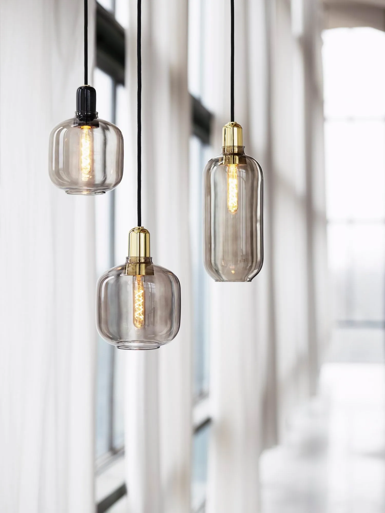 Amp lampa stor, Smoke-mässing Normann Copenhagen