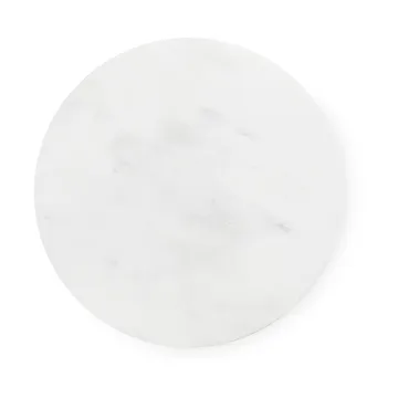 Dit sidobord Ø40 cm - White Carrara-bright blue - Normann Copenhagen