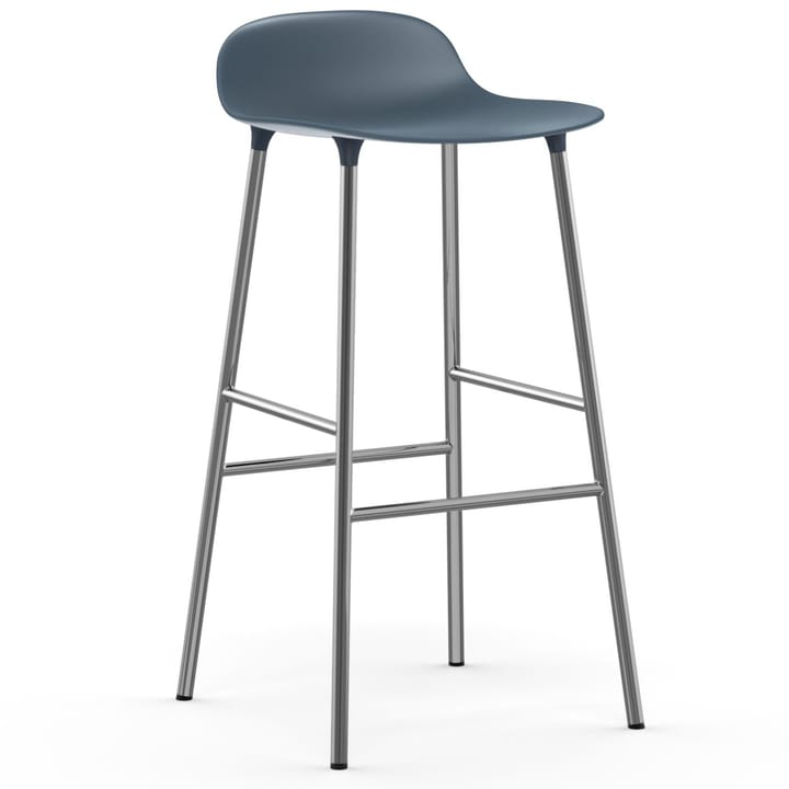 Form barstol kromade ben 75 cm - Blå - Normann Copenhagen