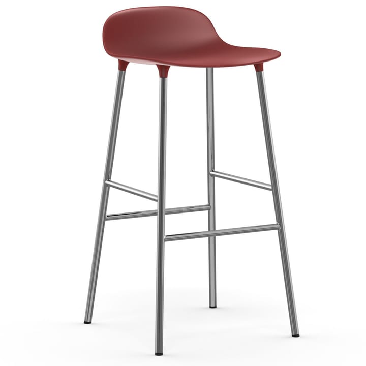 Form barstol kromade ben 75 cm - Röd - Normann Copenhagen