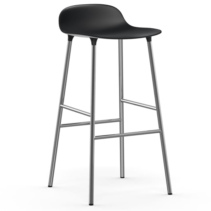 Form barstol kromade ben 75 cm - Svart - Normann Copenhagen