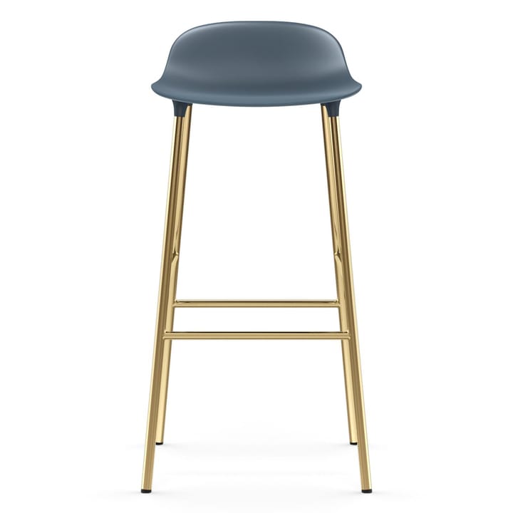 Form barstol mässingsben 75 cm, Blå Normann Copenhagen