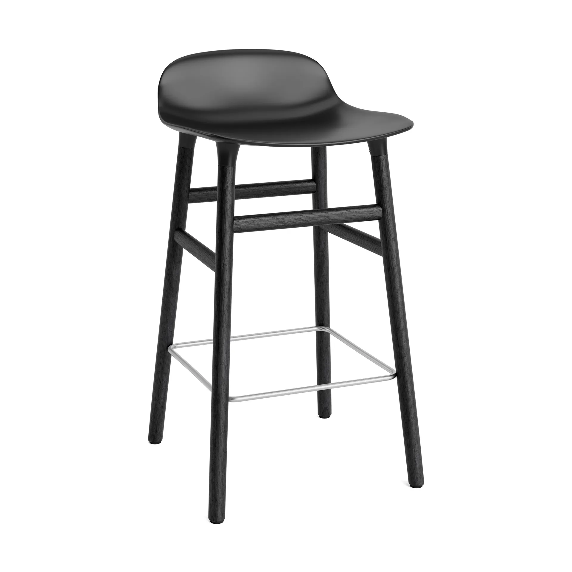 Form Chair barstol lackerade ekben 65 cm, svart Normann Copenhagen