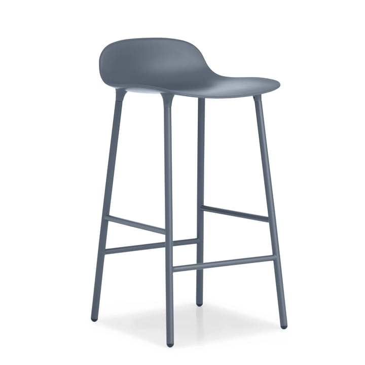 Form Chair barstol metallben - blå - Normann Copenhagen