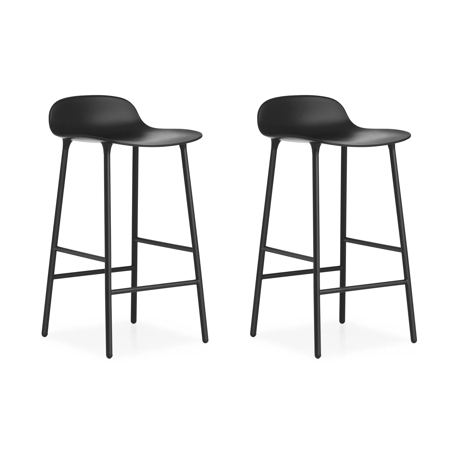 Form Chair barstol metallben, Svart, 2-pack Normann Copenhagen