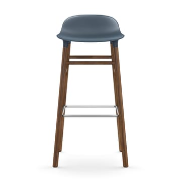 Form Chair barstol valnötsben - blå - Normann Copenhagen