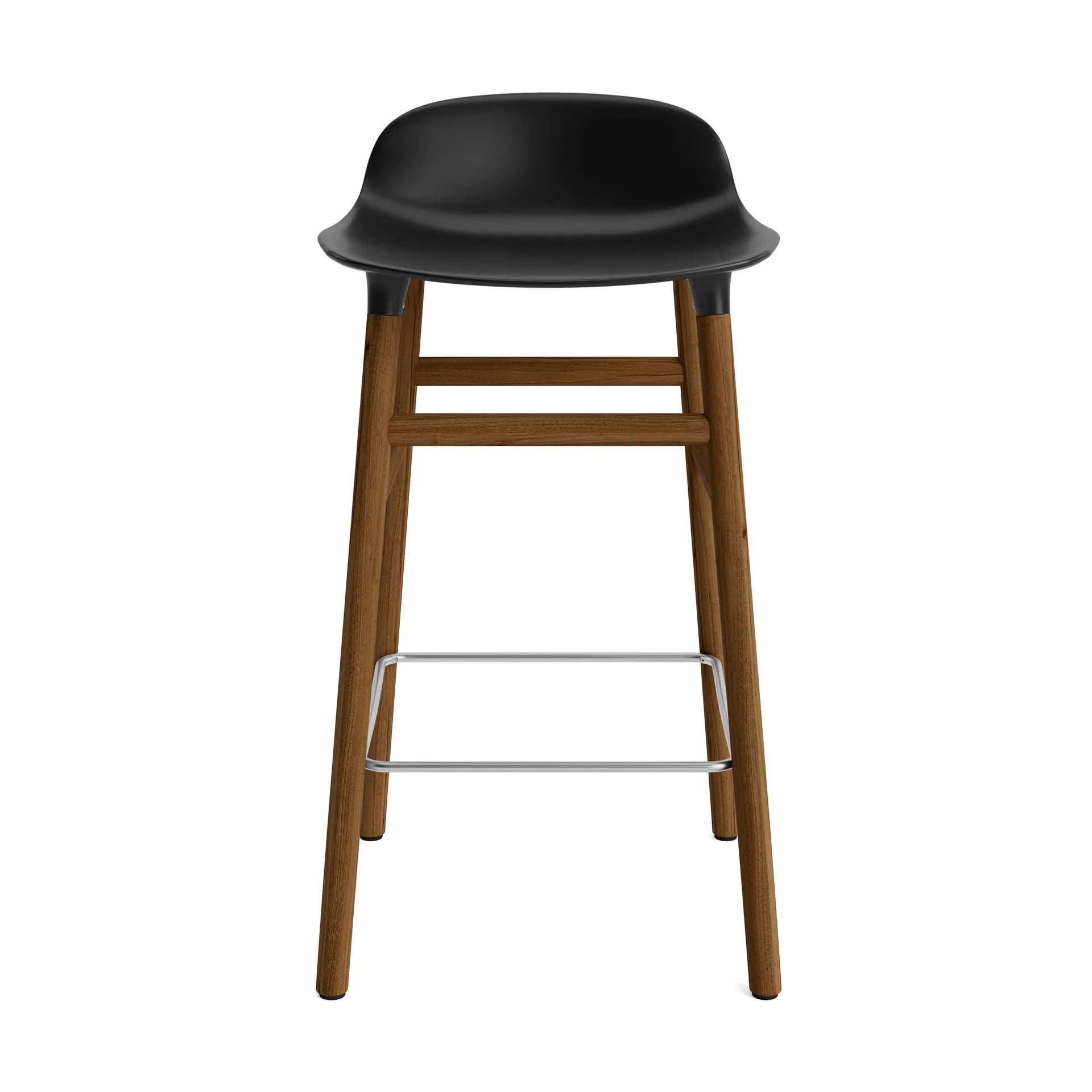 Form Chair barstol valnötsben, svart Normann Copenhagen