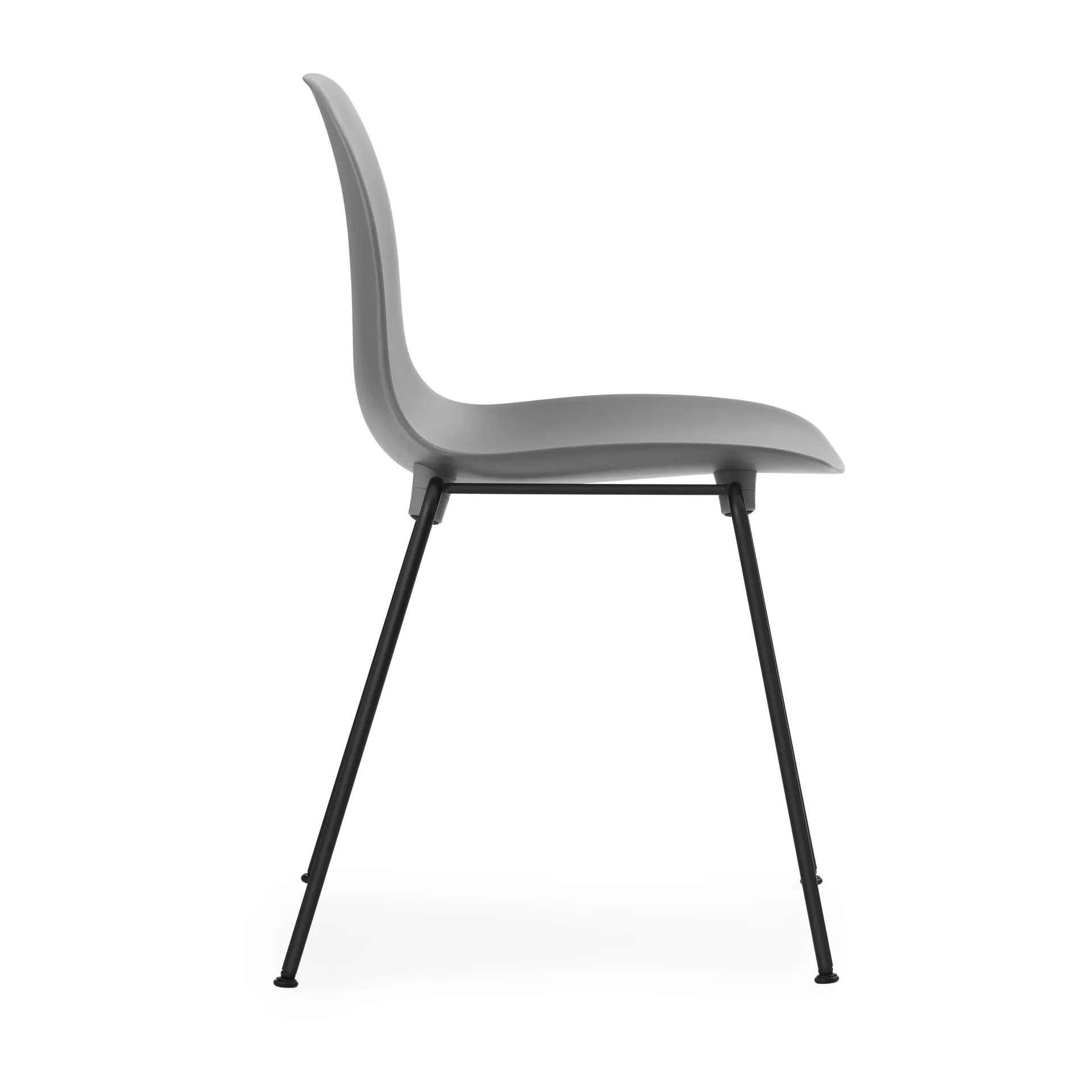Form Chair staplingsbar stol svarta ben 2-pack, Grå,  Normann Copenhagen