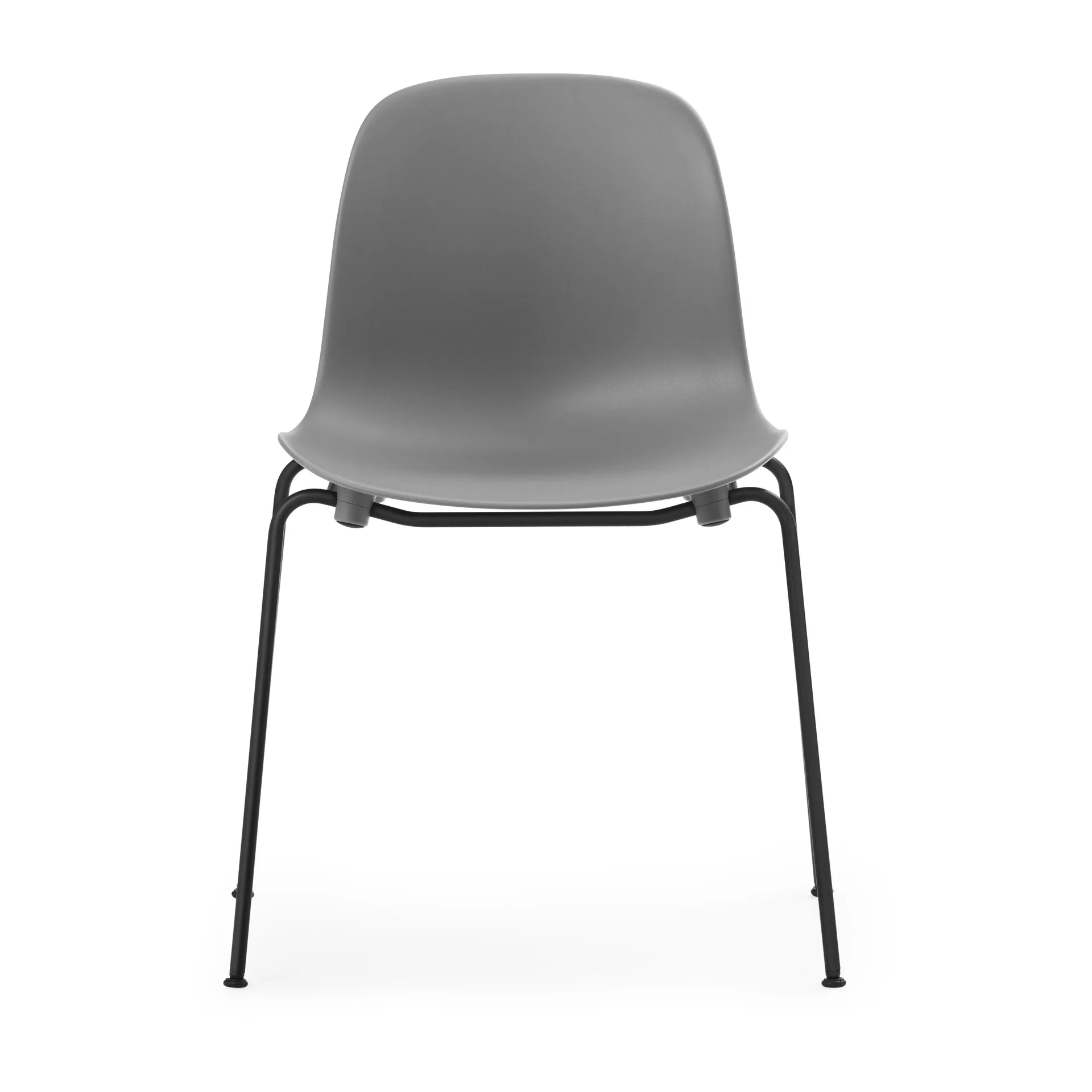 Form Chair staplingsbar stol svarta ben 2-pack, Grå Normann Copenhagen