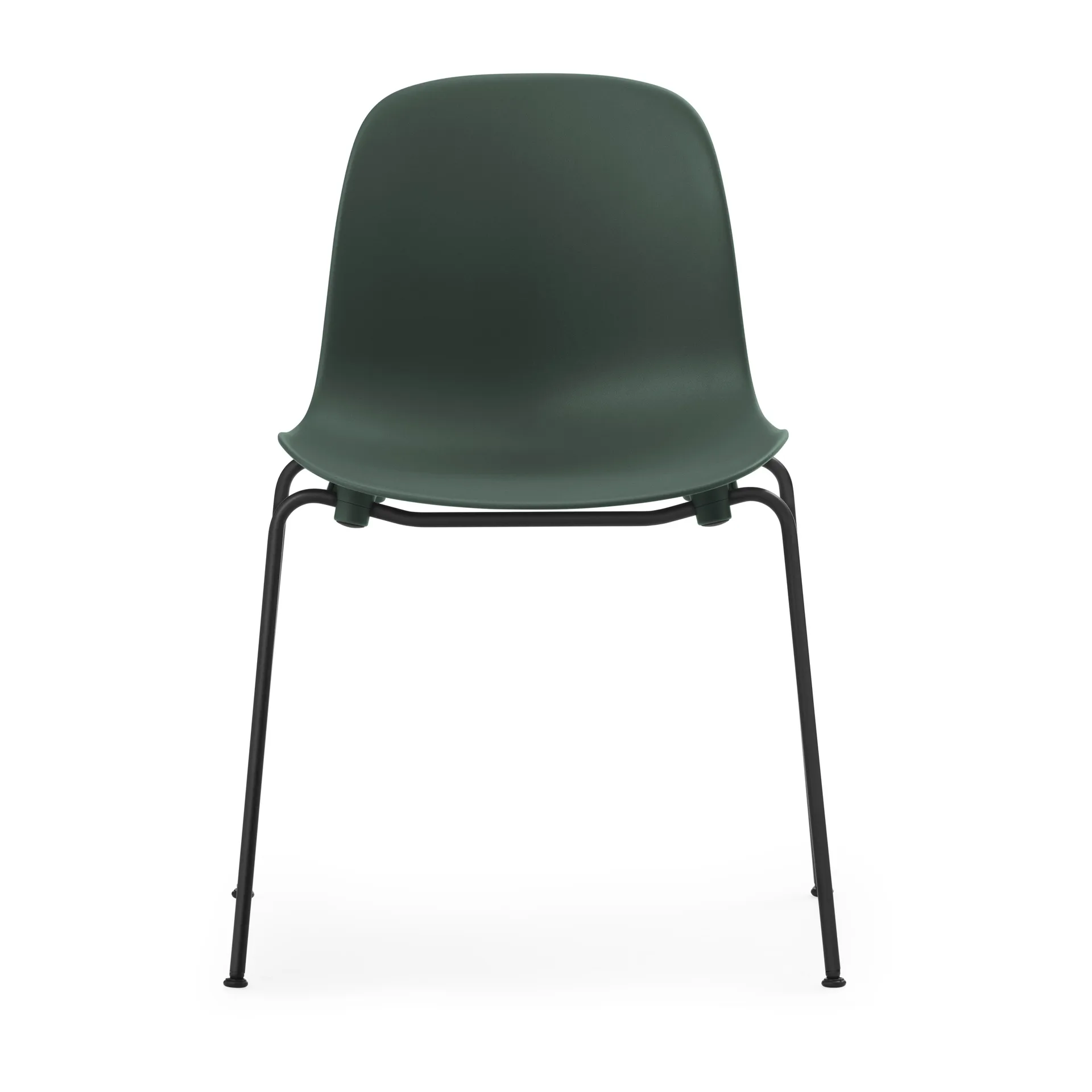 Form Chair staplingsbar stol svarta ben 2-pack, Grön Normann Copenhagen