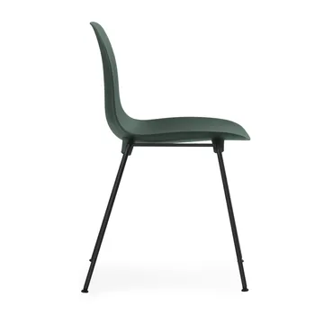Form Chair staplingsbar stol svarta ben 2-pack, Grön - Normann Copenhagen