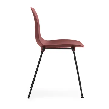 Form Chair staplingsbar stol svarta ben 2-pack, Röd - Normann Copenhagen