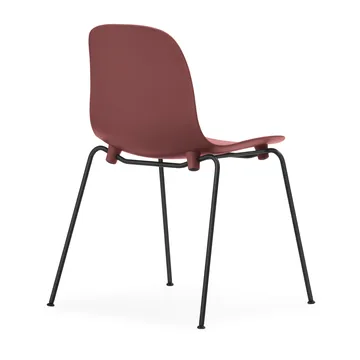 Form Chair staplingsbar stol svarta ben 2-pack, Röd - Normann Copenhagen