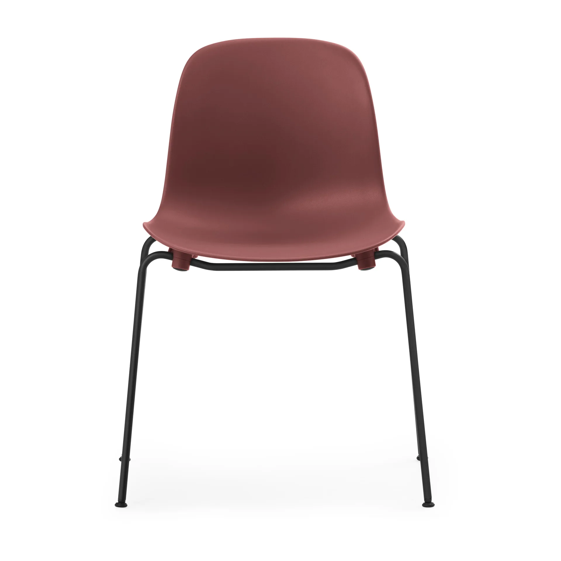 Form Chair staplingsbar stol svarta ben 2-pack, Röd Normann Copenhagen