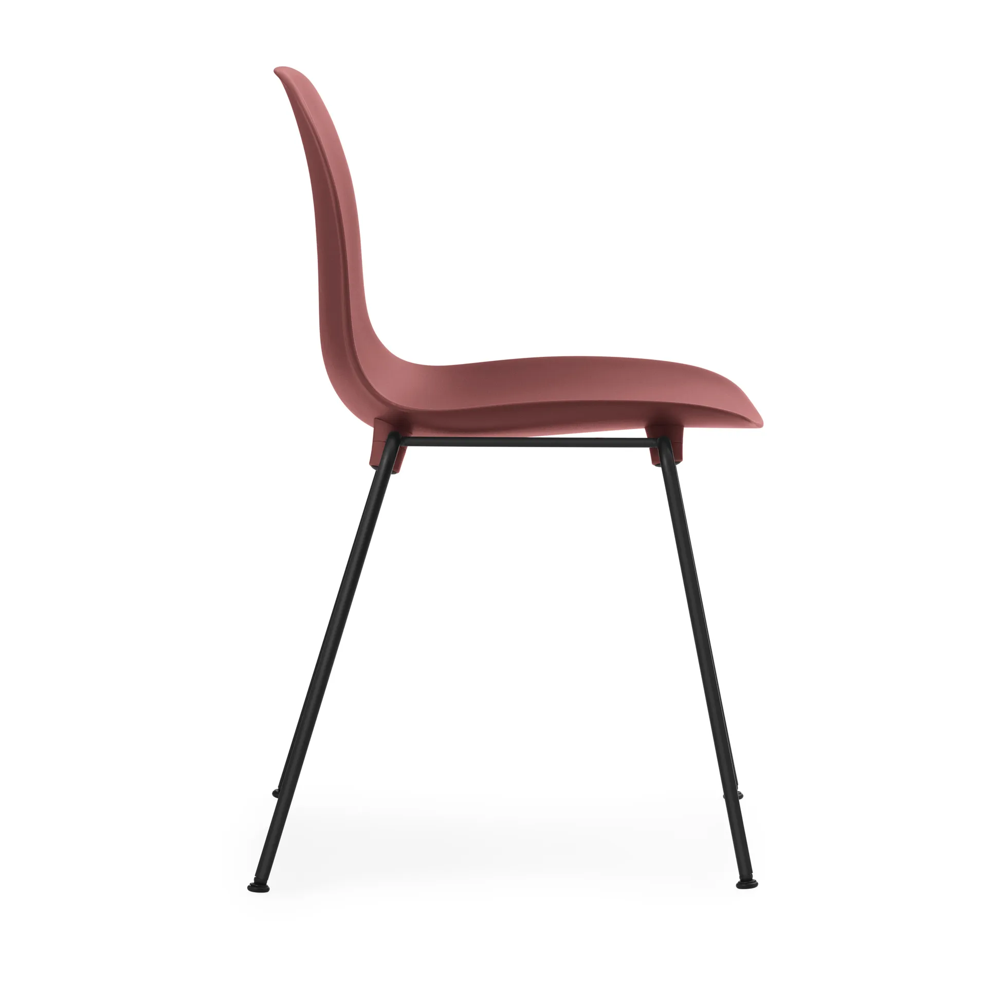 Form Chair staplingsbar stol svarta ben 2-pack, Röd Normann Copenhagen
