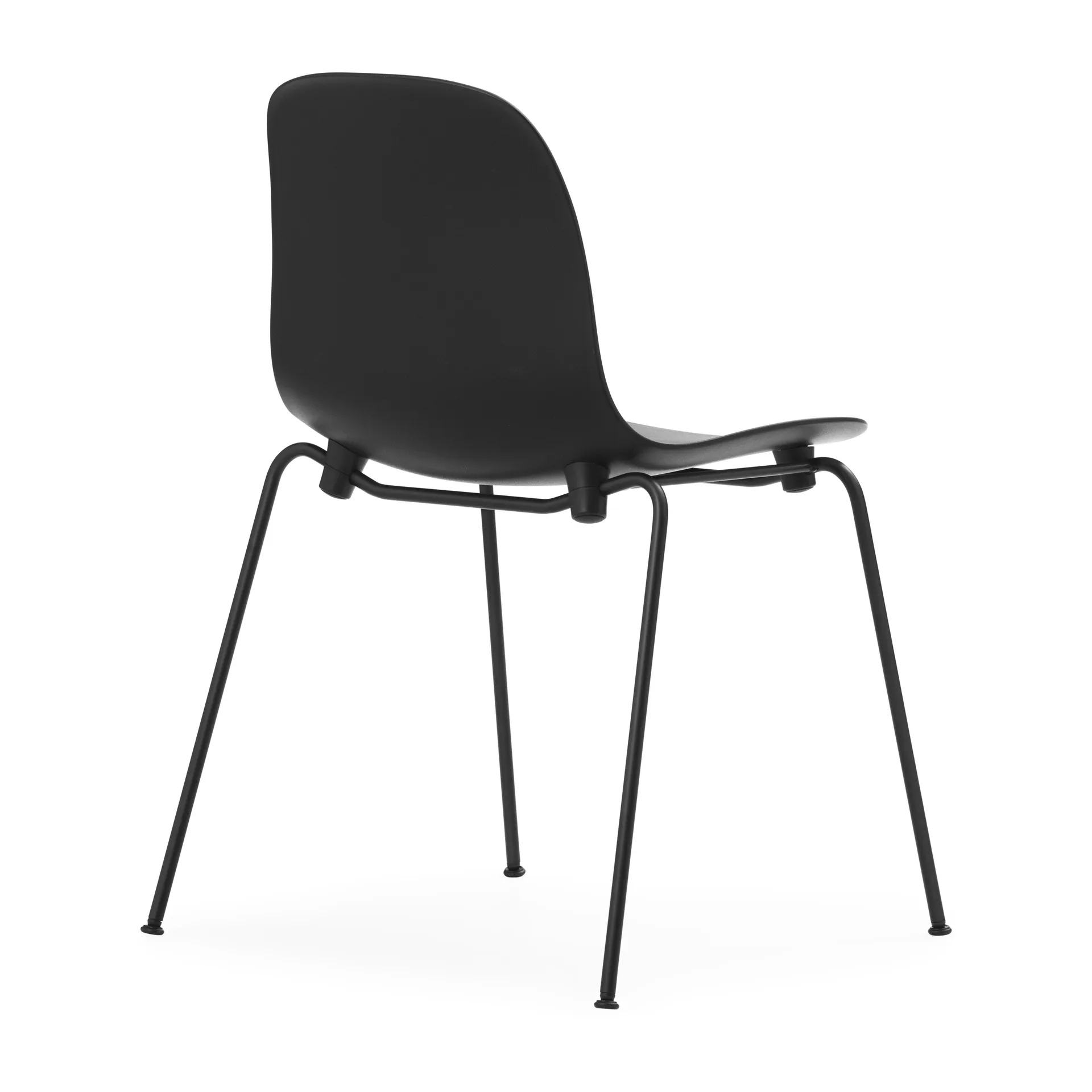 Form Chair staplingsbar stol svarta ben 2-pack, Svart,  Normann Copenhagen