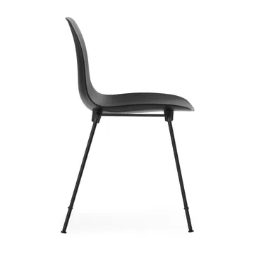 Form Chair staplingsbar stol svarta ben 2-pack, Svart - Normann Copenhagen
