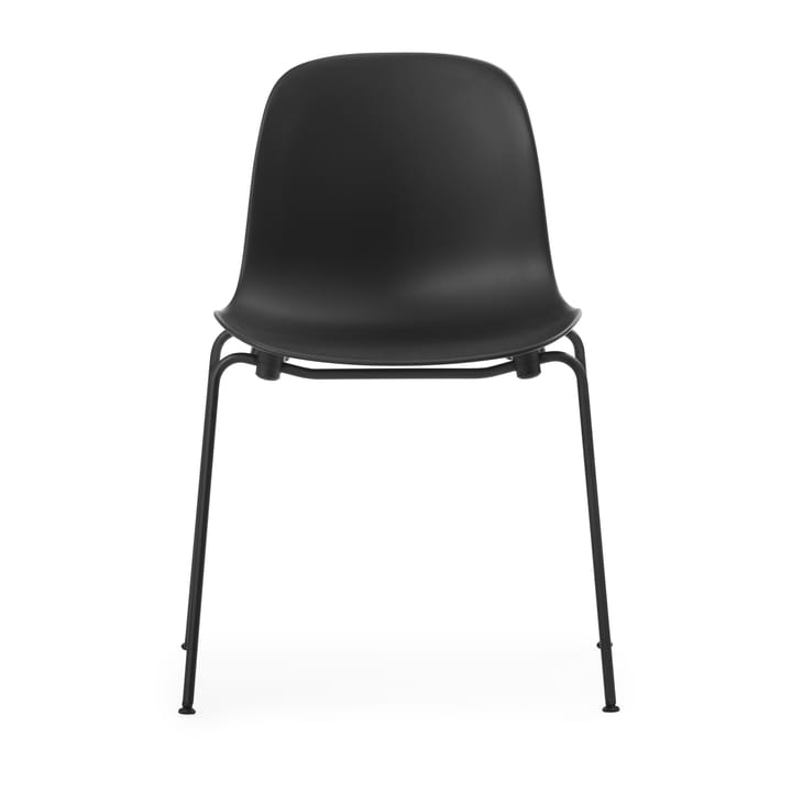 Form Chair staplingsbar stol svarta ben 2-pack, Svart - undefined - Normann Copenhagen