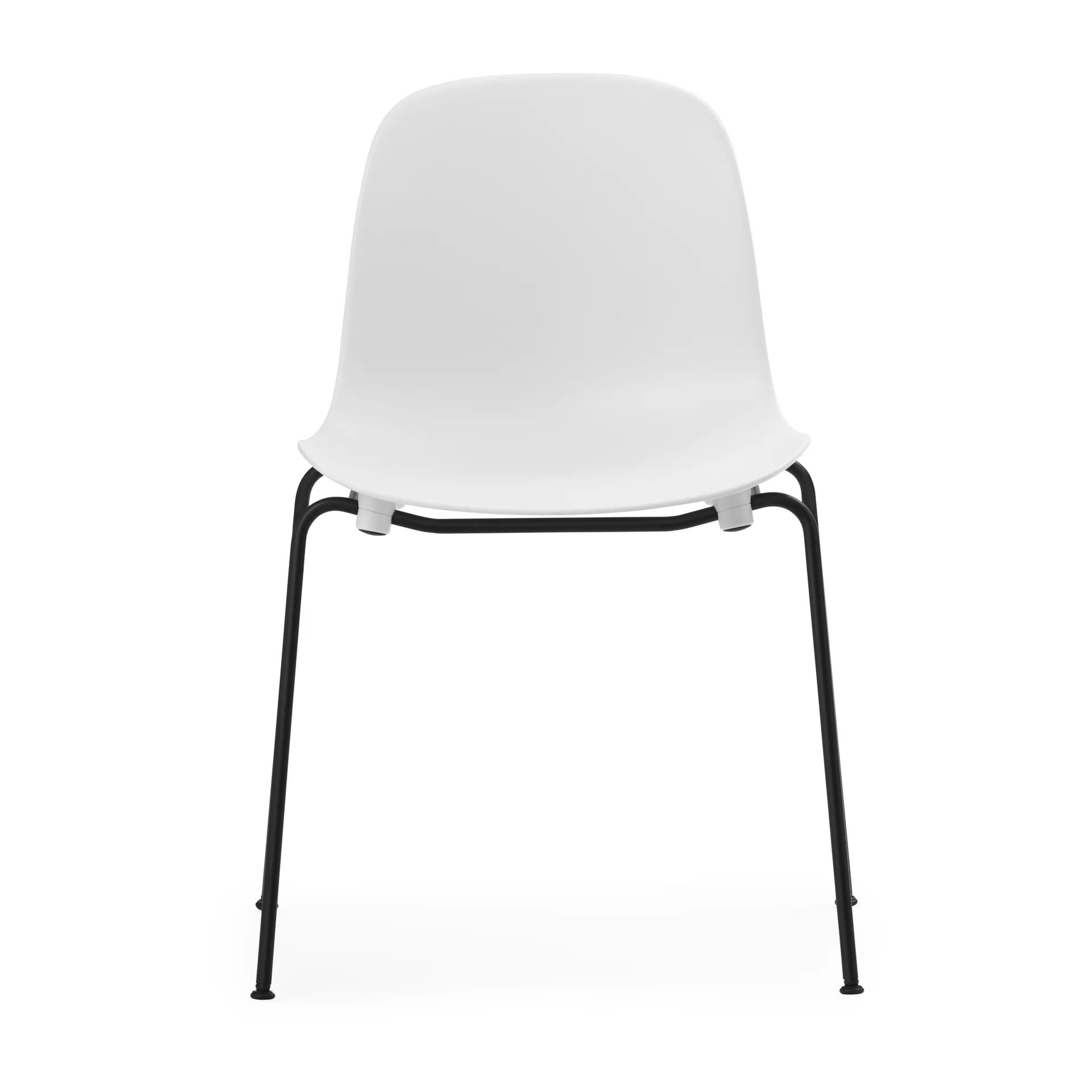 Form Chair staplingsbar stol svarta ben 2-pack, Vit,  Normann Copenhagen