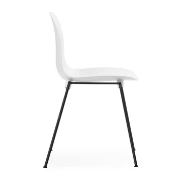 Form Chair staplingsbar stol svarta ben 2-pack, Vit - Normann Copenhagen