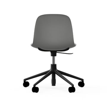 Form chair swivel 5W kontorsstol - grå, svart aluminium, hjul - Normann Copenhagen