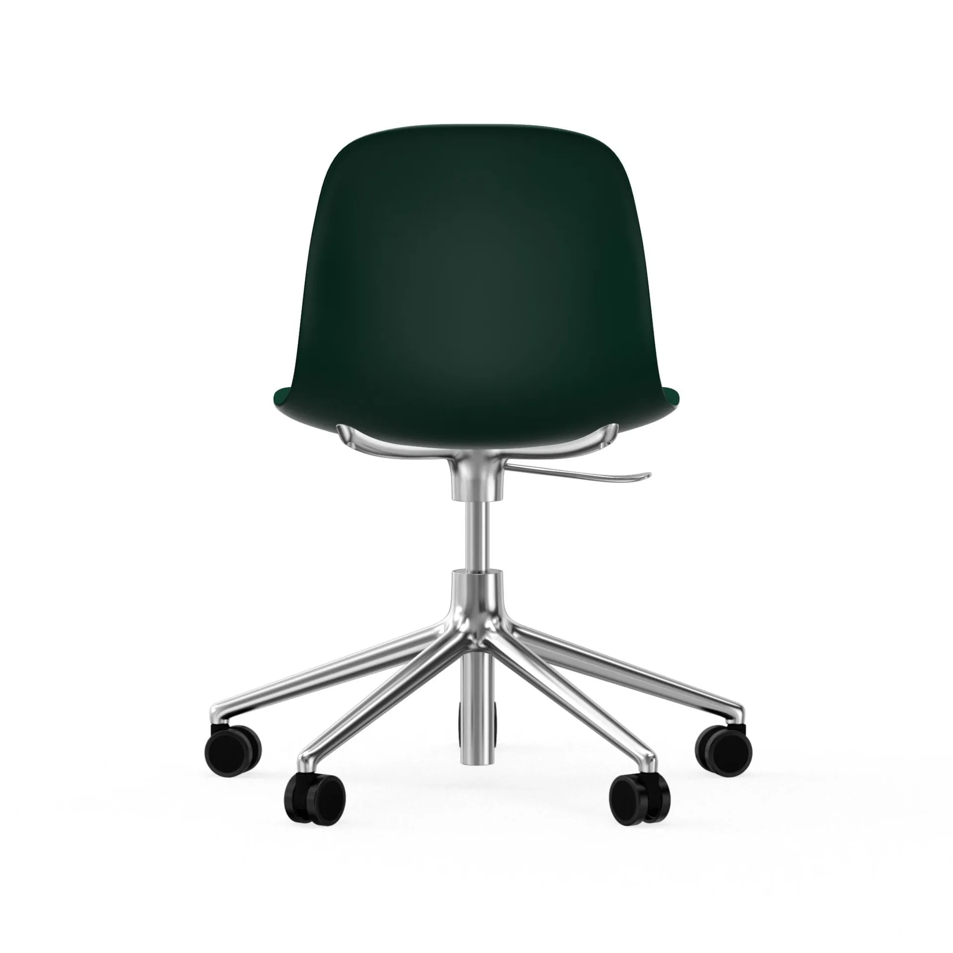 Form chair swivel 5W kontorsstol, grön, aluminium, hjul Normann Copenhagen