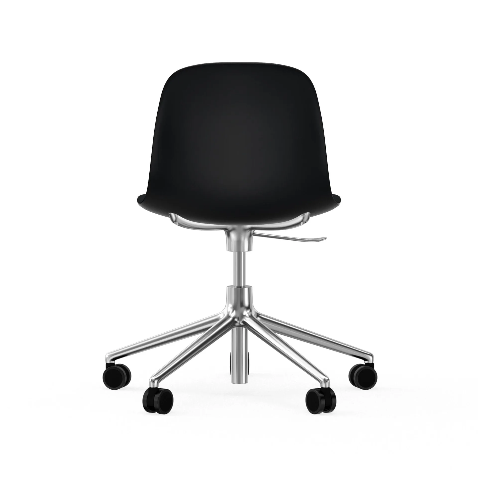 Form chair swivel 5W kontorsstol, svart, aluminium, hjul Normann Copenhagen