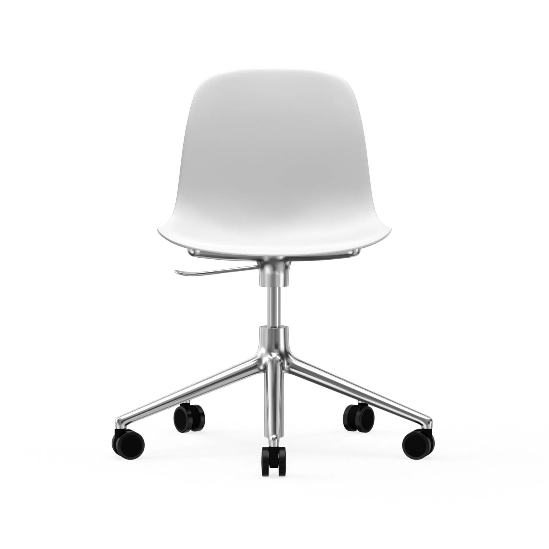 Form chair swivel 5W kontorsstol, vit, aluminium, hjul Normann Copenhagen