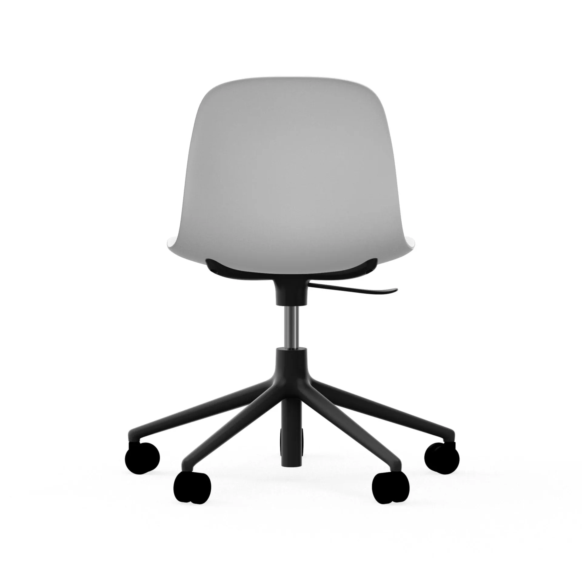 Form chair swivel 5W kontorsstol, vit, svart aluminium, hjul Normann Copenhagen