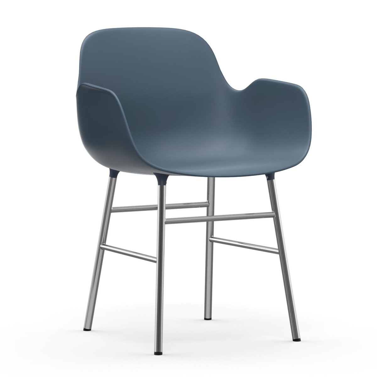 Normann Copenhagen Form karmstol kromade ben Blå | Skandinavisk Design | Stolar | Blå
