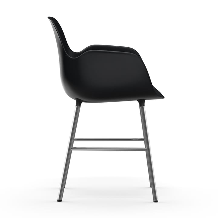 Form karmstol kromade ben, Svart Normann Copenhagen