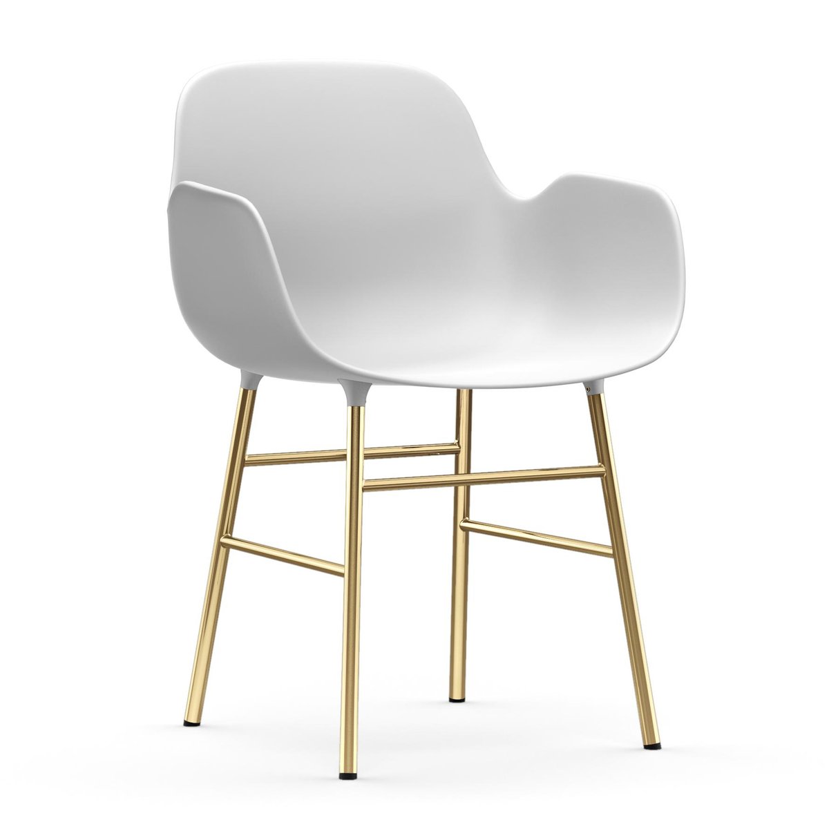 Normann Copenhagen Form karmstol mässingsben Vit | Skandinavisk Design | Stolar | Vit